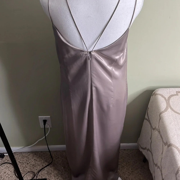 Banana Republic HERITAGE Strappy Cascade Front vintage taupe maxi dress - Picture 12 of 17